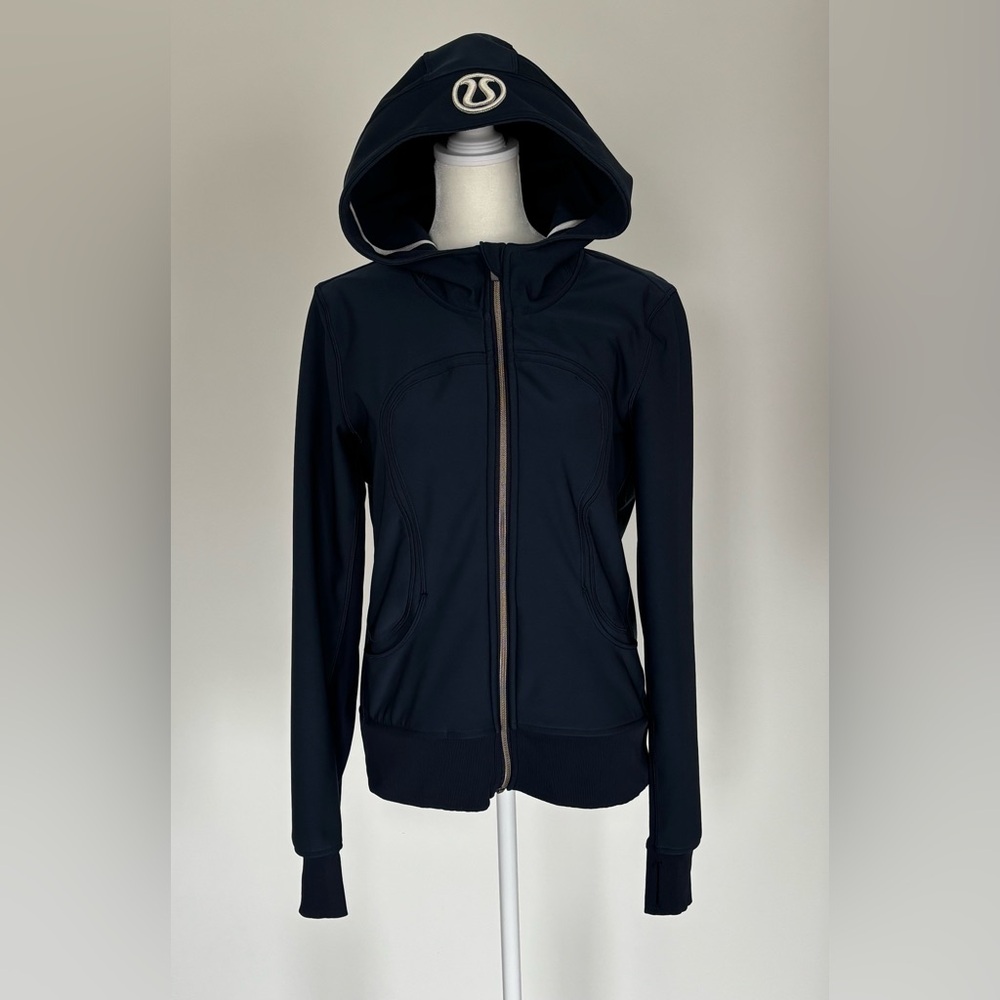 Lululemon Uba Softshell Hoodie Jacket Inkwell *No Fleece Liner Size 6